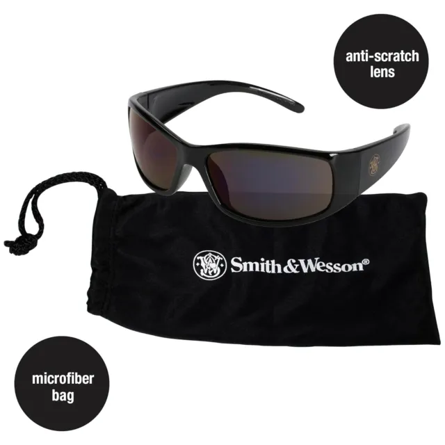 Smith and Wesson Elite 21303 Safety Glasses w/Black Frame Smoked Lens Microfiber