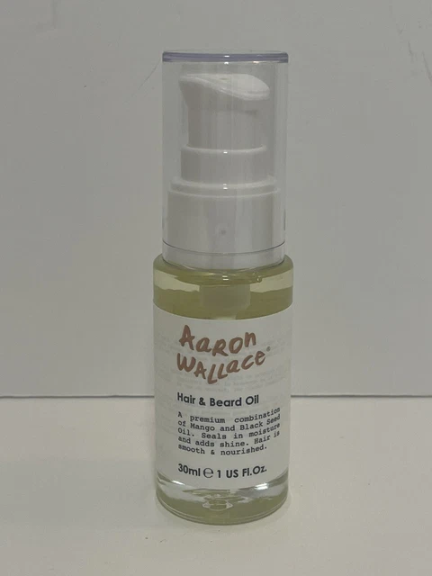 Aceite para cabello y barba Aaron Wallace para cabello y barba nutridos suaves. 30 ml