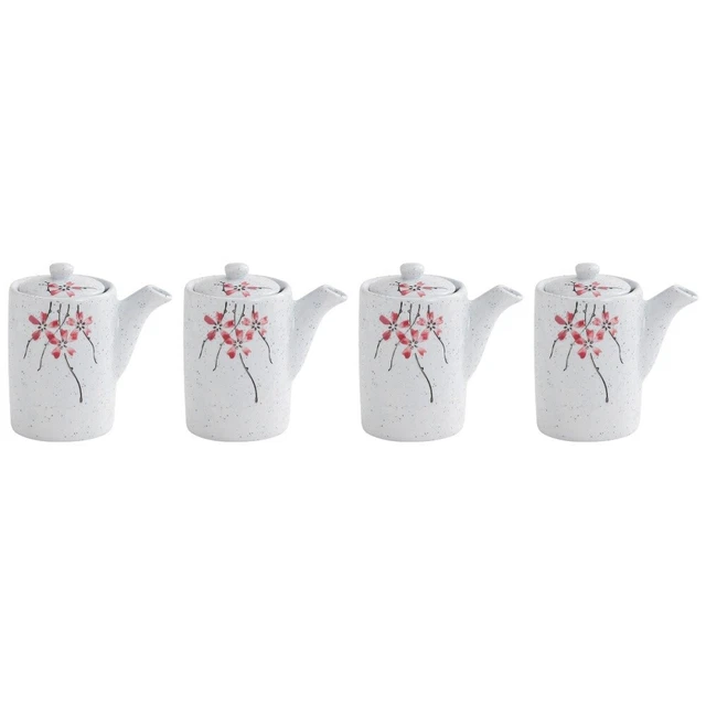 4x delicado dispensador de salsa jarra de aceite para vinagre