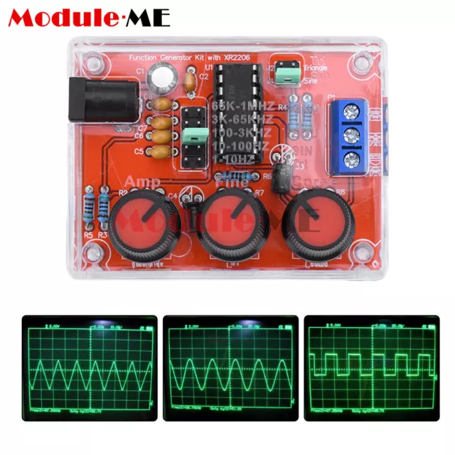 XR2206 Function Signal Generator Finished Sine Triangle Square Wave 1HZ-1MHZ