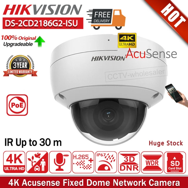 Caméra IP Hikvision tube DS-2CD2T86G2H-4I - 8MP UHD 4K H265+ - AcuSense