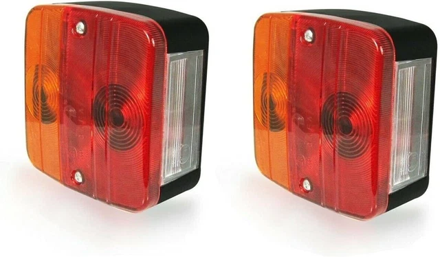 ProPlus 343603S Fanale Posteriore 4 Funzioni Per Rimorchio, Camion O Roulotte – 98x104 Mm – Con Lampadine Incluse