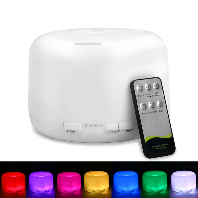 500Ml Aroma Air 7 Led Ultrasonic Aromatherapy Humidifier Essential Oil Diffuser