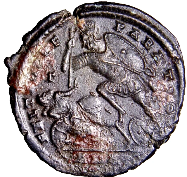 CERTIFIED Authentic Ancient Roman Coin Constantius II Spearing ANA Bold