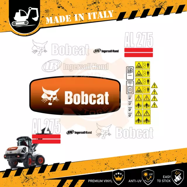 Aufkleber Abziehbilder Arbeitsausrüstung BobCat AL275