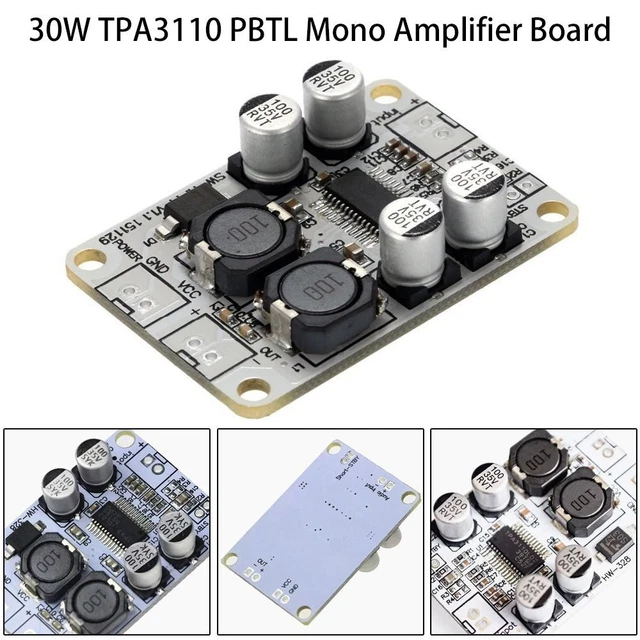 POWER AUDIO TPA3110 PBTL Sound Board Speakers Module Mono Amplifier ...