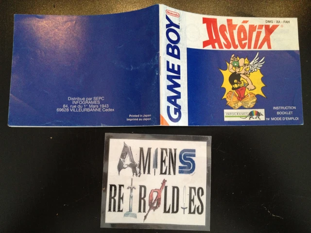 Notice/Mode d'emploi/Manuel Asterix GB Gameboy DMG-XA-FAH