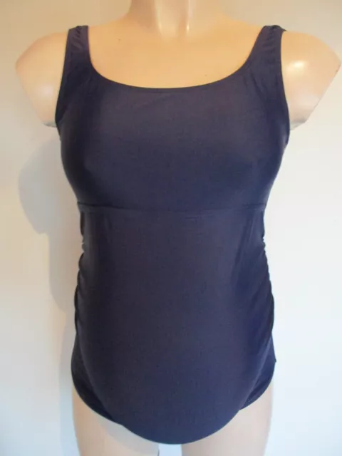 Next Maternity Navy Blue Basic Swimsuit Swimming Costume Size 8