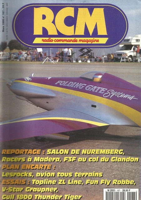Revue RCM Modélisme N°165 Extra 230 - Latté 28, X 388S JR Graupner, Aouta 400, Occasion Sans Plan
