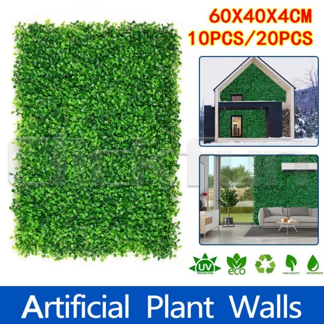 10/20X Artificial Plant Wall Panels Grass Hedge Vertical Garden Ivy Mat Foliage