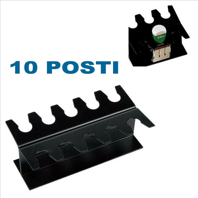 Portatimbri Lebez 075-N Lineare - 10 Posti, Struttura In Metallo Verniciato Nero - Foto 7