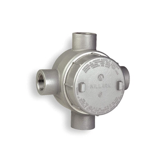 HUBBELL KILLARK GECXT-2 Conduit Outlet Body,Alum,Trd Sz 3/4in