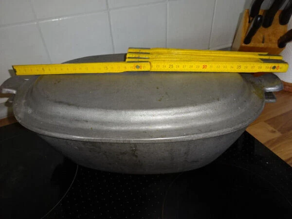 Griglia in alluminio con coperchio griglia per oche anatra griglia pentola ovale pentola vintage