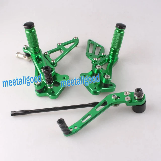 Rearset Rear set Foot pegs Kit for Suzuki GSXR600 GSXR750 K8 2008 2009 Green