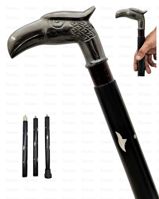 Bastone da passeggio in faggio nero – Eleganza artigianale e comfort