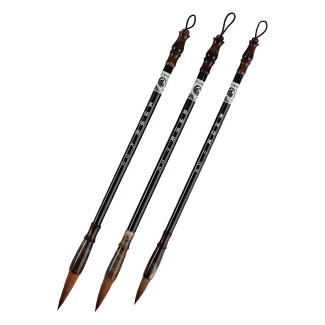 3 Pcs Chinesischer Pinsel Kalligraphiepinsel Für Studenten Stift-Set Bürste