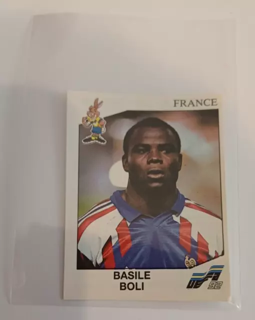 Image Sticker Cromo n°50 Basile BOLI FRANCE UEFA EURO 92 Suède PANINI 1992