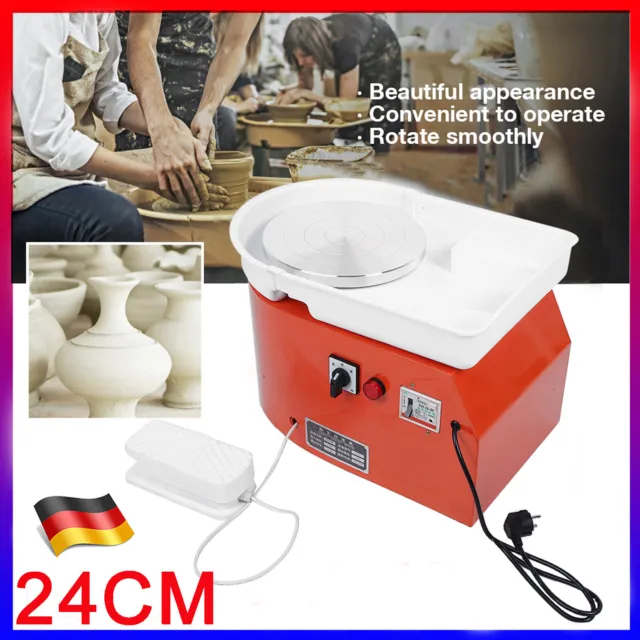 Elektrische Töpferscheibe Maschine 24CM 350W Keramik Clay Maschine Profession DE