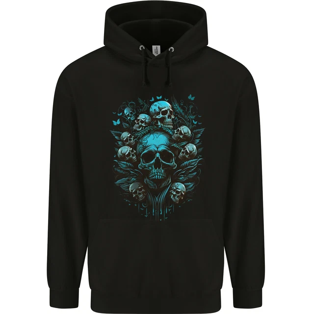 Skull Tree Gothic Heavy Metal Rock Music Biker Mens 80% Cotton Hoodie