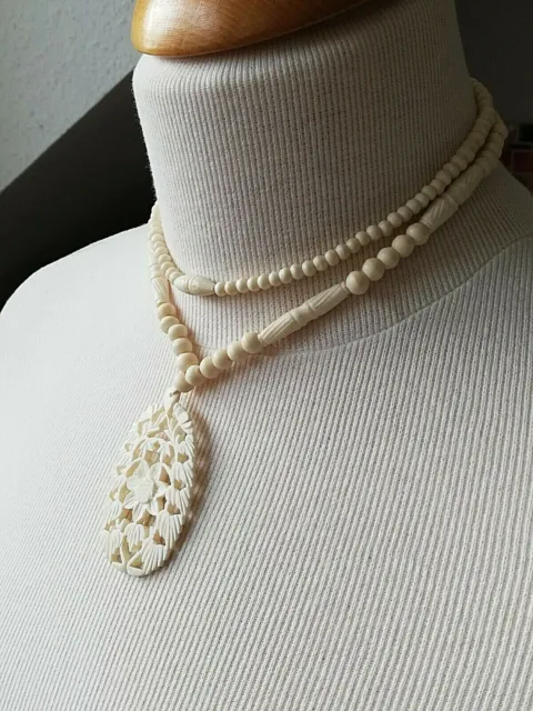 Superbe collier ancien, perles naturelles