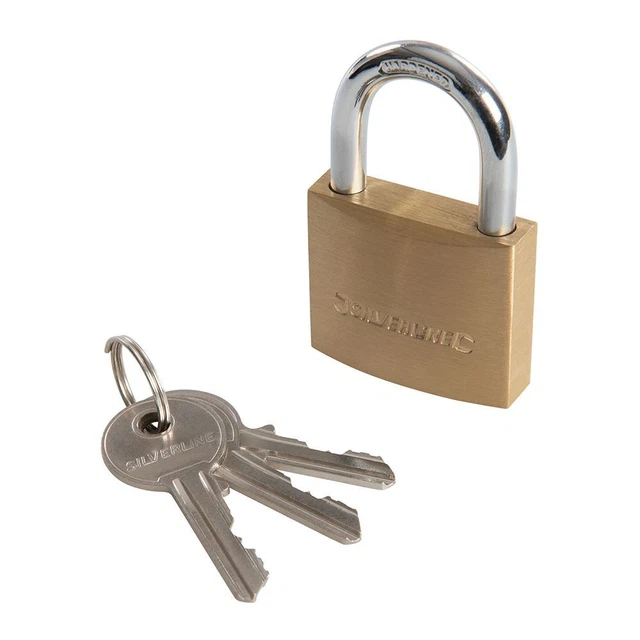 Silverline - Brass Padlock - 40mm