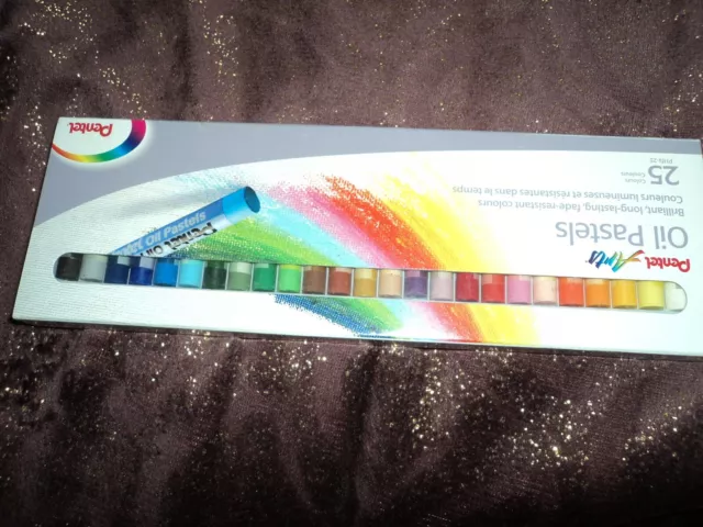 Pentel Arts Oil Pastels - Assorted Fluorescent Colours (Pack of 6