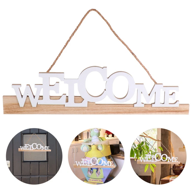 Madera Bienvenido A La Lista Etiqueta Madera Decoración Navidad