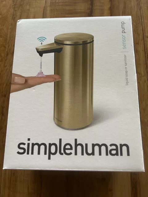 Simplehuman 9 oz. Touch-Free Rechargeable Sensor Liquid Soap Pump, Brass