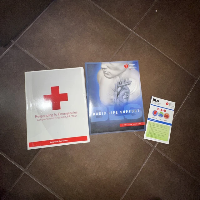 RESPONDING TO EMERGENCIES Comprehensive First Aid/CPR/AED BLS BOOK Red