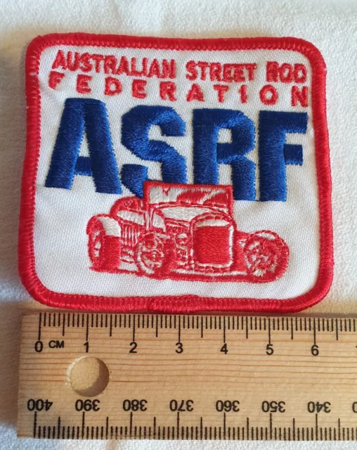 Vintage AUSTRALIAN STREET ROD Federation Club Patch Unused Garage Oil Old shops