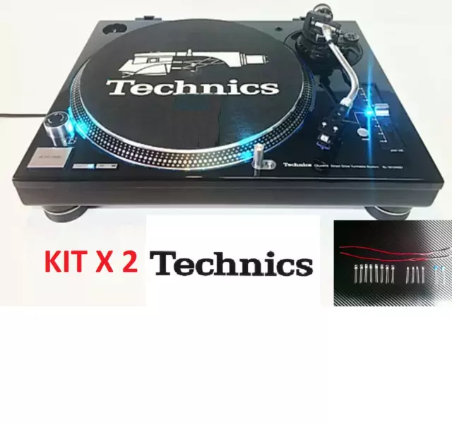 Technics Sl 1200 - 1210 Mk2 Kit Led X 2 Giradischi Colore Blu Ghiaccio