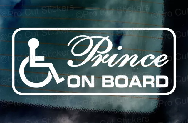 Prince Bébé à Bord Autocollants en Vinyle Découpé pour Fenêtre de Voiture