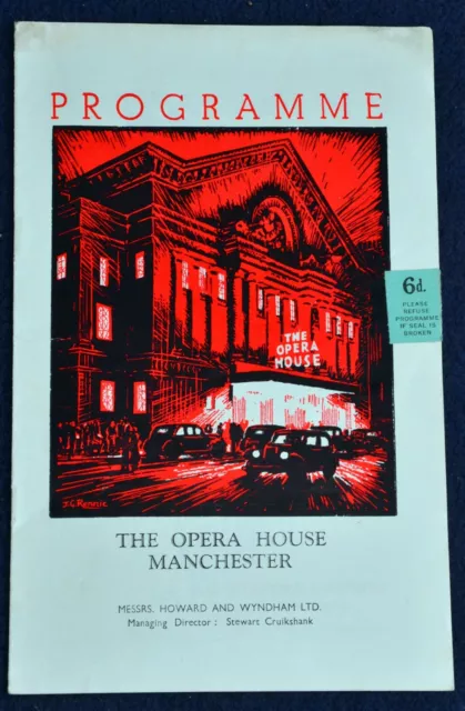 1955 Theatre Programme Witness for the Prosecution Opera House Manchester