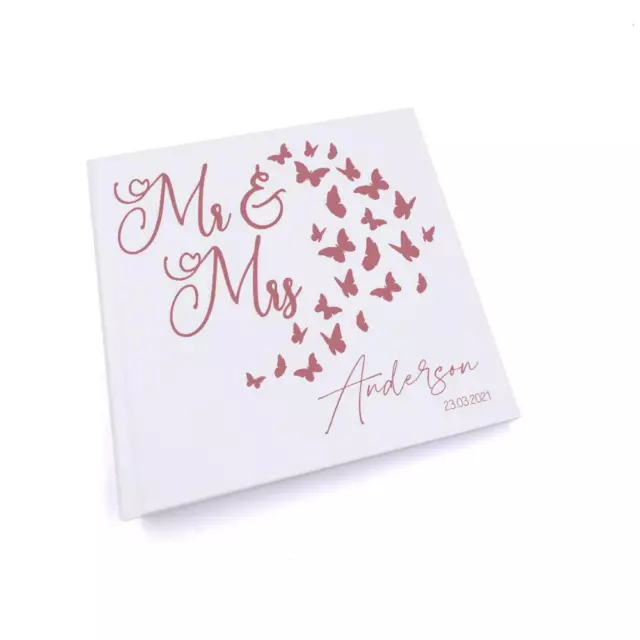 Album fotografico regalo di nozze personalizzato ricordi design farfalla UV-58