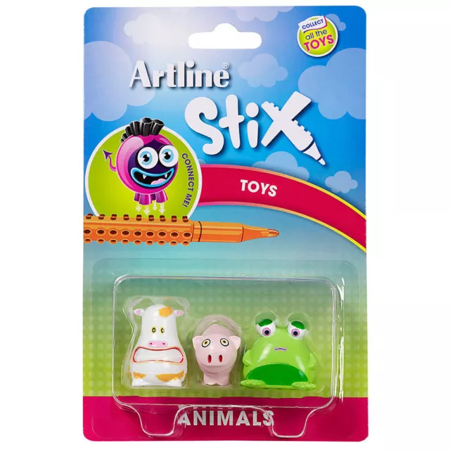 Artline Stix 3PK Animals Toys for Stix Drawing Pens/Markers/Build/Play Kids/Art