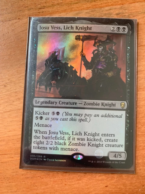 Josu Vess, Lich Knight 1x FOIL DOM MTG Dominaria Rare MINT black Josu Vess, Lich Knight 1x FOIL DOM MTG Dominaria Rare MINT black