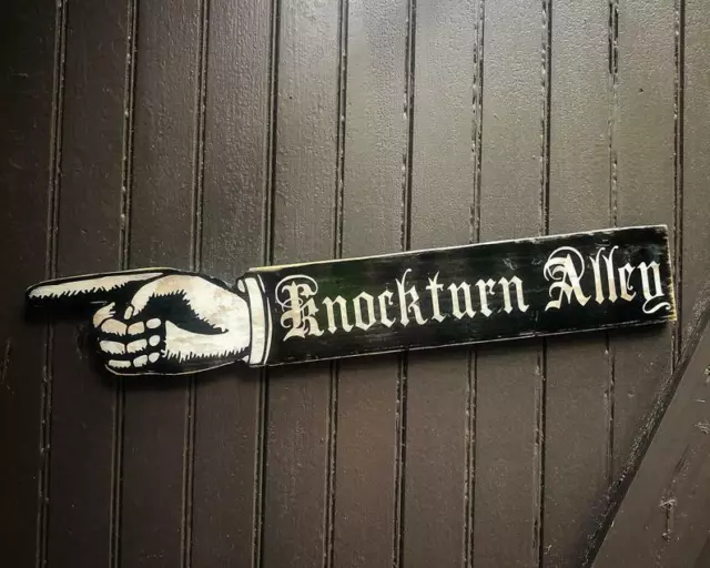 Knockturn Alley - Authentic Pointing Hand Solid Wood and Paint Creation