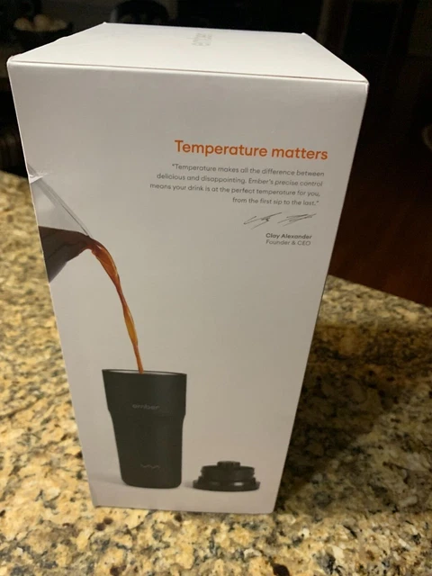 Ember Control Smart Travel Mug 2 - 12oz Black - App Controlled Heated Coffee Cup 3