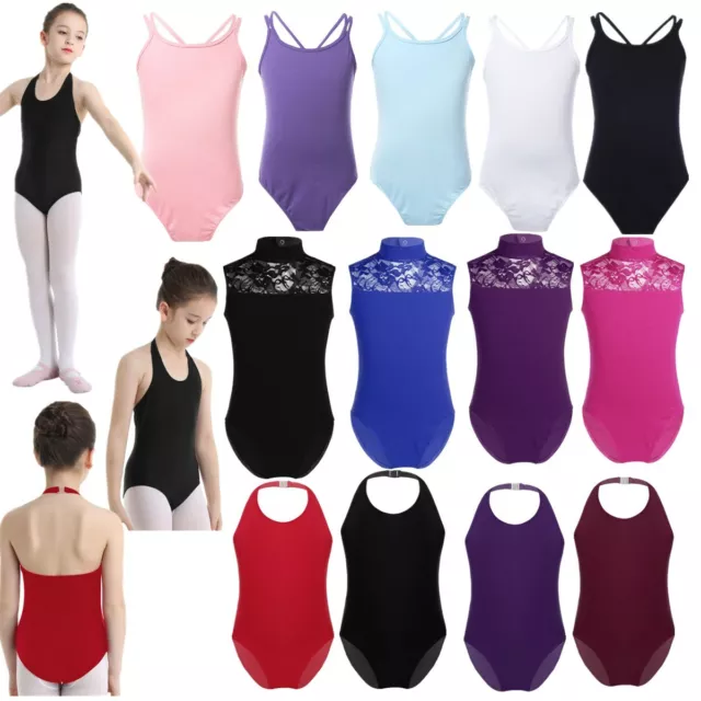 Girls Ballet Dance Leotard Dress Gymnastics Bodysuit Dancewear Training Costume