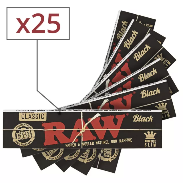 Feuilles à rouler RAW Classic King Size Slim par 25