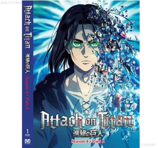DVD Anime Attack on Titan Season 1-3 + Final Part 1&2 + Junior High 9  Sp 2 Movie
