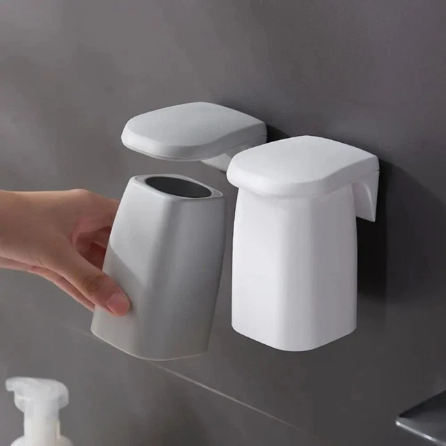 Upside-down Mouthwash Cup Wall-mounted Toothbrush Holder  Bathroom