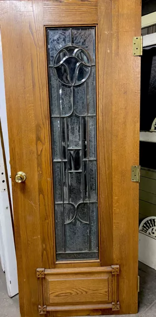 Leaded Beveled Glass Entry Door 79x31.75