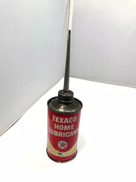 Vintage Texaco Home Lubricant Oil Metal Can Tin 3 oz
