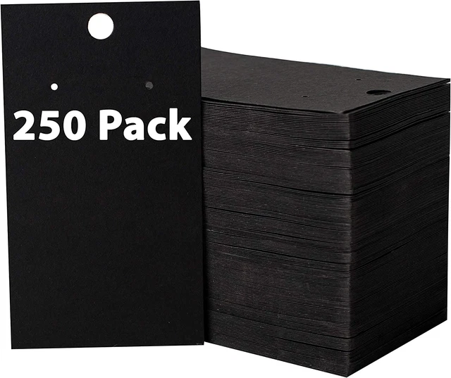 250 Pack Earring Cards - Earring Card Holder - Custom Earring Cards for Earring
