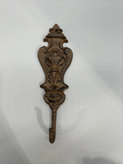 Wall Hook Cast Iron Key Towel Coat Hanger Rustic Victorian Decor