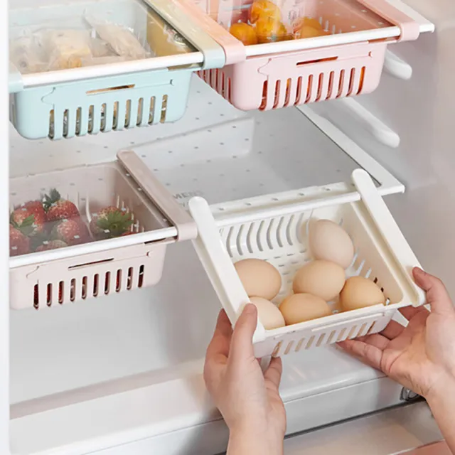 Fridge Organizer Storage Box Refrigerator Drawer Plastic Storage Container Shelf