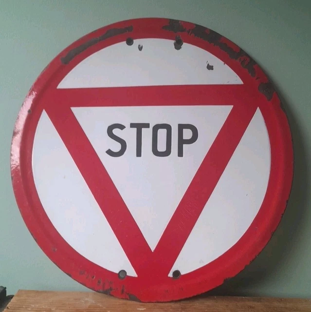 Panneau STOP Métallique Miniature 6x6 Pouces - Décoration, Collection, Signalétique - Neuf