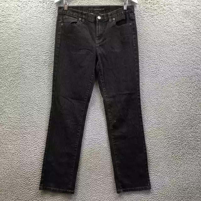 Calvin Klein Jeans Women's Size 30/10 Straight Mid Rise Coin Pocket Denim Black