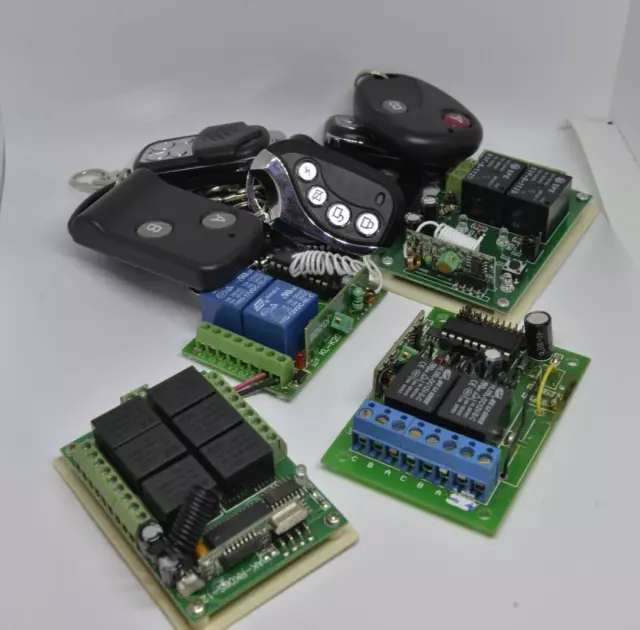 Job Lot Remote control receiver pcbs and key fobs  314/433 Mhz